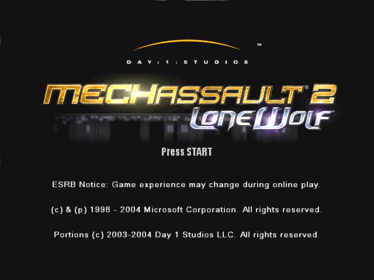 MechAssault 2: Lone Wolf - Screenshot - Game Title