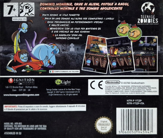 Teenage Zombies: Invasion of the Alien Brain Thingys! - Box - Back