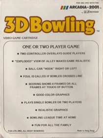 3D Bowling - Box - Back