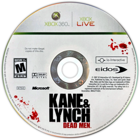 Kane & Lynch: Dead Men - Disc