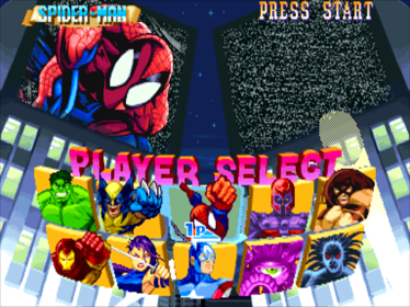 Marvel Super Heroes - Screenshot - Game Select