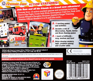 Fireman Sam: Action Stations - Box - Back Image