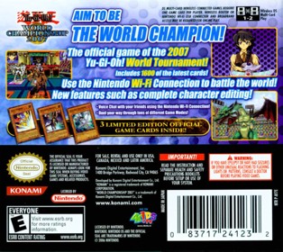 Yu-Gi-Oh! World Championship 2007 - Box - Back Image
