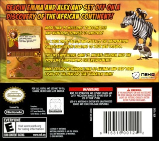 Safari Adventures: Africa - Box - Back Image