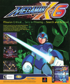 Mega Man X6 - Advertisement Flyer - Front