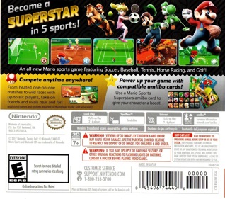 Mario Sports Superstars - Box - Back Image