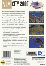 SimCity 2000 - Box - Back Image
