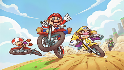 Excitebike: Bun Bun Mario Battle Stadium - Fanart - Background