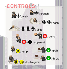 Super Boss Gaiden - Arcade - Controls Information