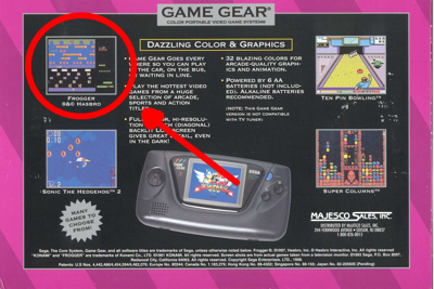 Frogger - Advertisement Flyer - Back