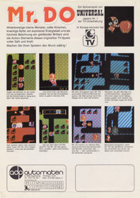 Mr. Do! - Advertisement Flyer - Back