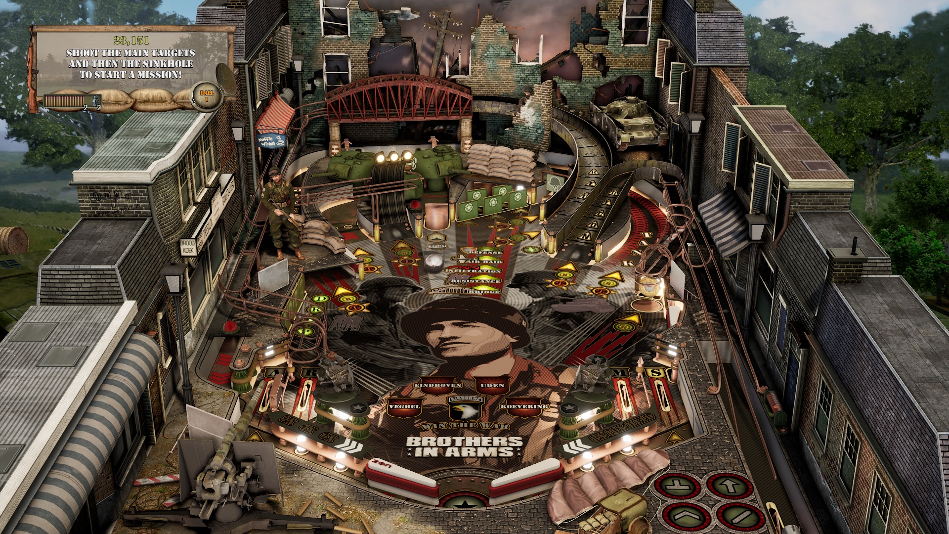 Brothers in Arms: Win the War Pinball