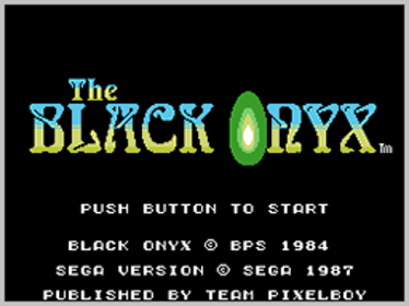 The Black Onyx - Screenshot - Game Title Image