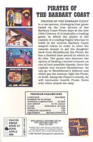 Pirates of the Barbary Coast - Box - Back