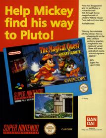 The Magical Quest Starring Mickey Mouse - Advertisement Flyer - Front