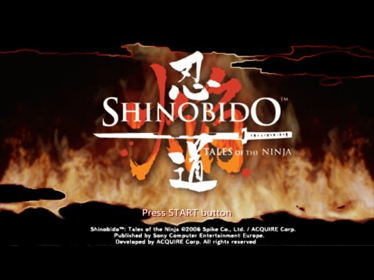 Shinobido: Tales of the Ninja - Screenshot - Game Title
