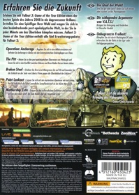 Fallout 3: Game of the Year Edition - Box - Back