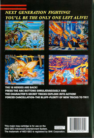 World Heroes Perfect - Box - Back Image