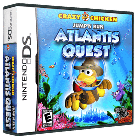 Crazy Chicken: Jump'n Run: Atlantis Quest - Box - 3D Image