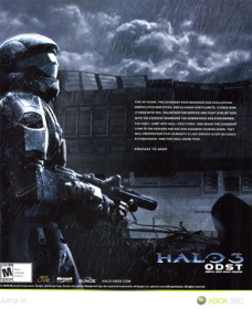 Halo 3: ODST - Advertisement Flyer - Front