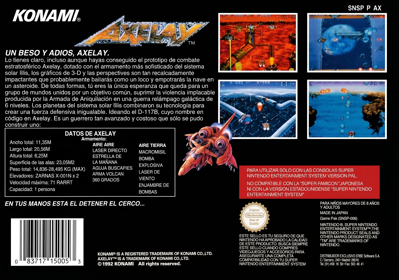 Axelay - Box - Back