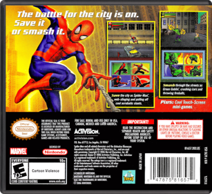 Spider-Man: Battle for New York - Box - Back - Reconstructed