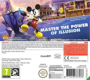 Disney Epic Mickey: Power of Illusion - Box - Back