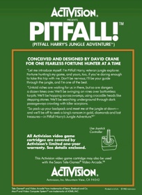 Pitfall! - Box - Back Image