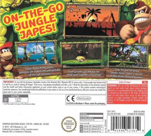Donkey Kong Country Returns 3D - Box - Back Image