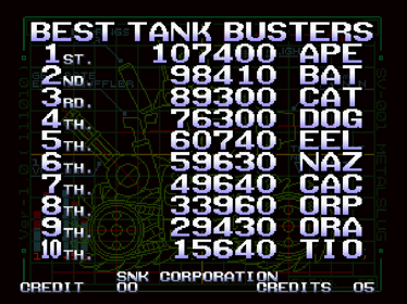 Metal Slug - Screenshot - High Scores