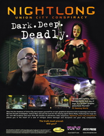 Nightlong: Union City Conspiracy - Advertisement Flyer - Front