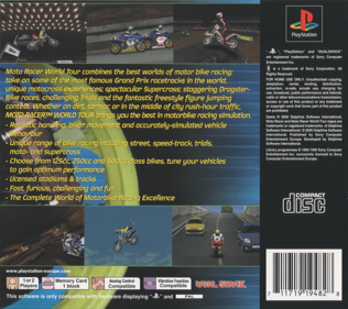 Moto Racer World Tour - Box - Back Image