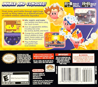 Kirby: Squeak Squad - Box - Back