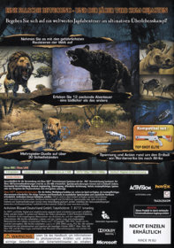 Cabela's Dangerous Hunts 2011 - Box - Back