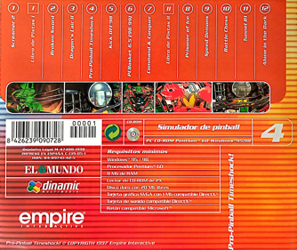 Pro Pinball: Timeshock! - Box - Back