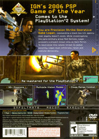 Syphon Filter: Dark Mirror - Box - Back