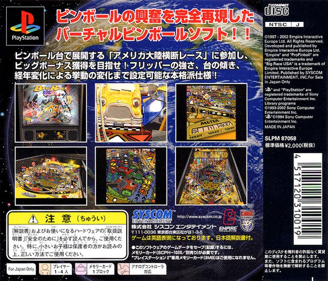 Pro Pinball: Big Race USA - Box - Back Image