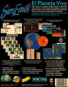 SimEarth: The Living Planet - Box - Back