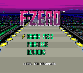 F-Zero - Screenshot - Game Title Image
