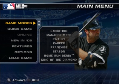 MLB 08: The Show - Screenshot - Game Select Image