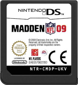 Madden NFL 09 - Cart - Front Image