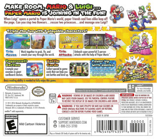 Mario & Luigi: Paper Jam - Box - Back Image