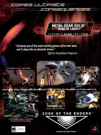 Zone of the Enders - Advertisement Flyer - Front