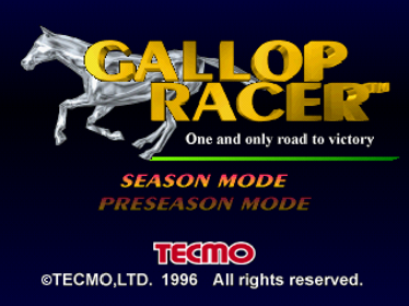 Gallop Racer (Japan) - Screenshot - Game Title