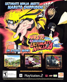 Naruto Shippuden: Ultimate Ninja 4 - Advertisement Flyer - Front
