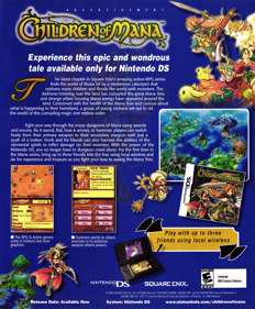 Children of Mana - Advertisement Flyer - Front
