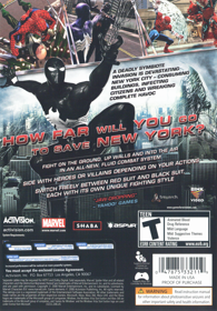 Spider-Man: Web of Shadows - Box - Back