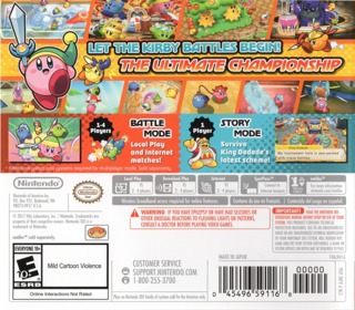 Kirby Battle Royale - Box - Back