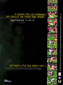 NFL 2K - Advertisement Flyer - Front