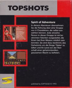 Spirit of Adventure - Box - Back